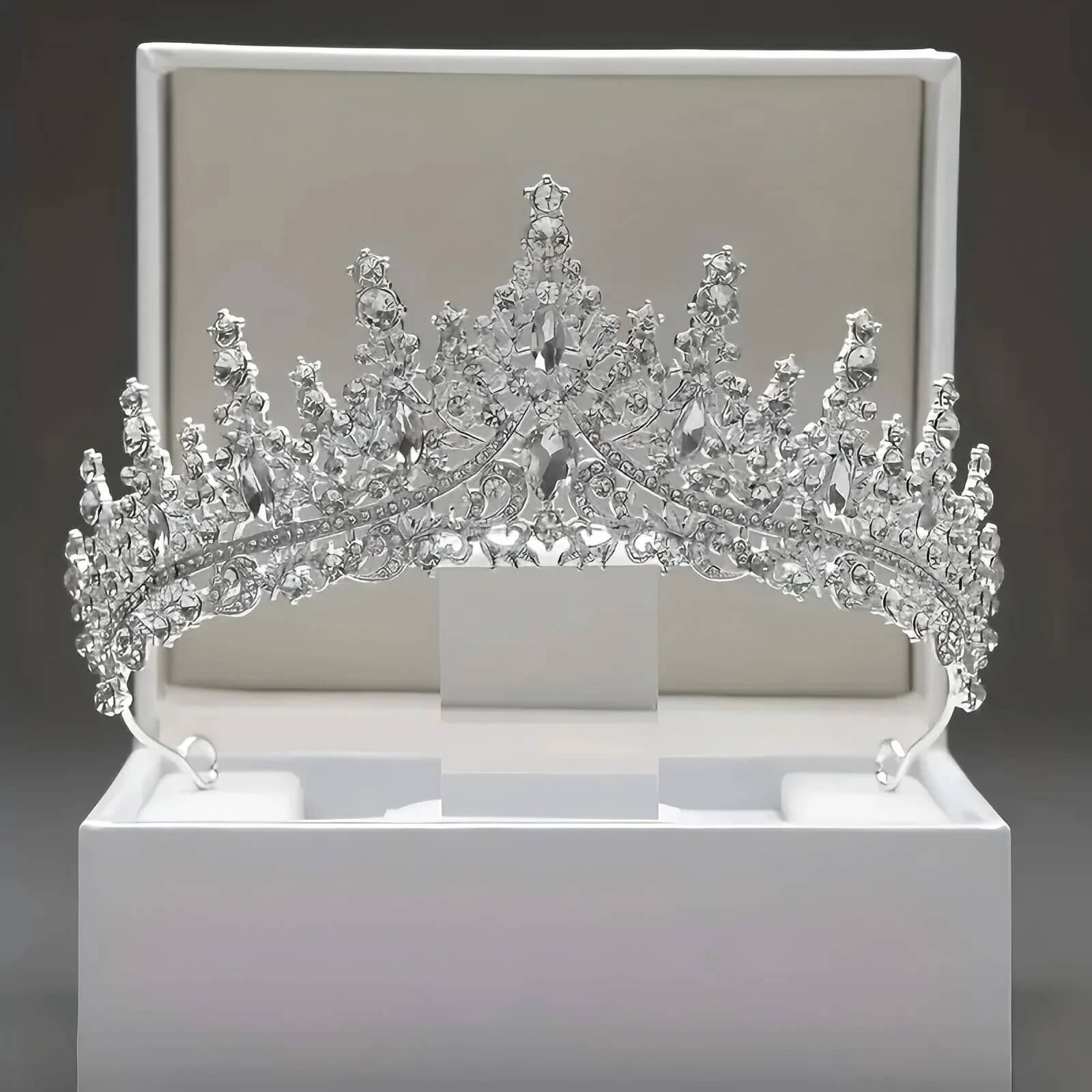 Diadem hochzeit silber