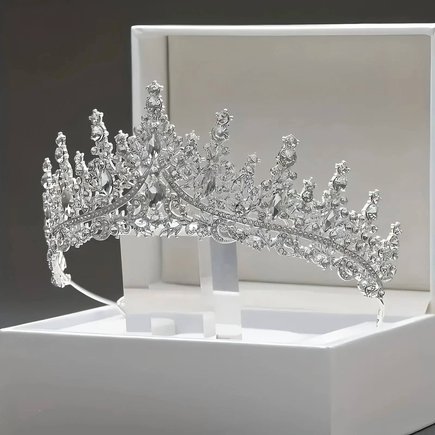 Diadem Hochzeit Silber