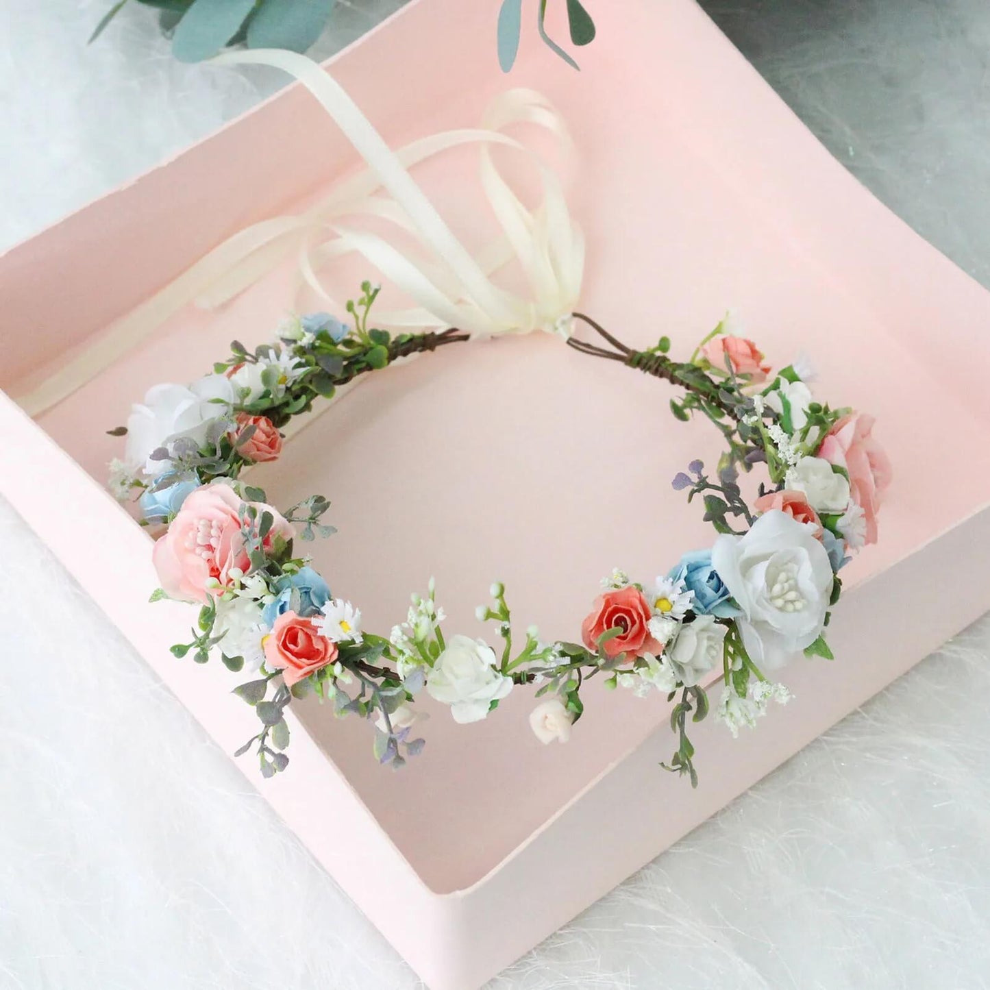Blumenkranz für Haare Hochzeit