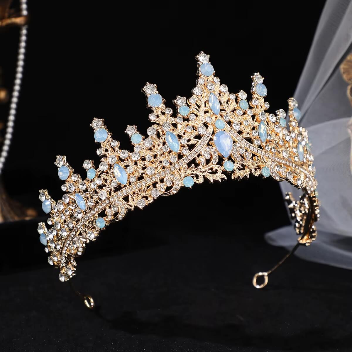 Braut Diadem Gold