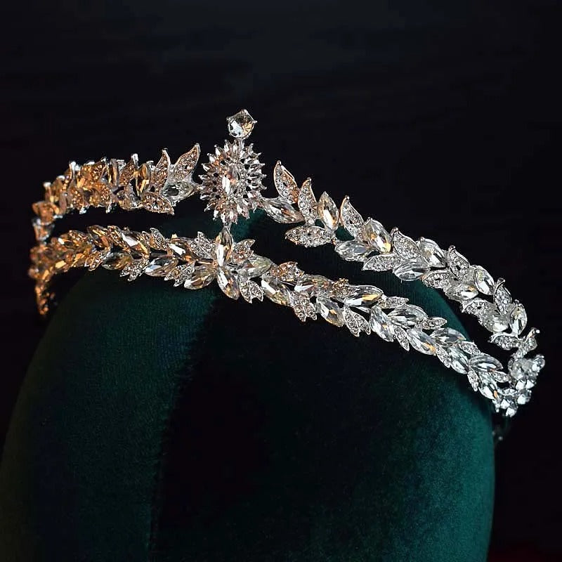 Braut Diadem Silber