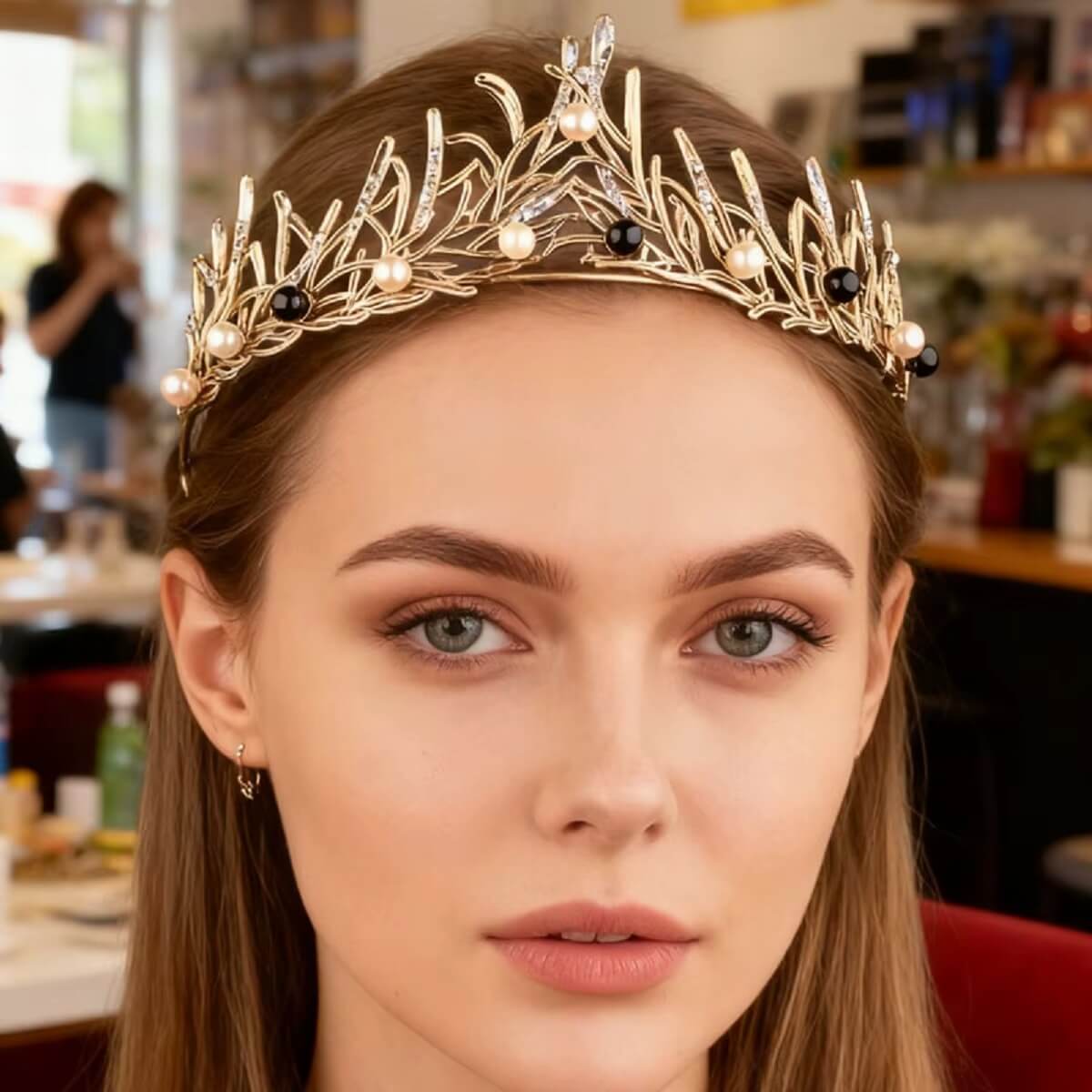 Diadem Gold Perlen
