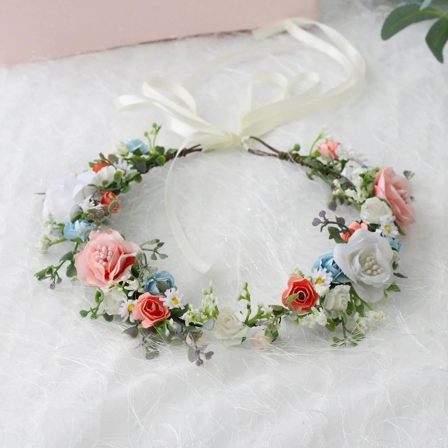 Blumenkranz für Haare Hochzeit
