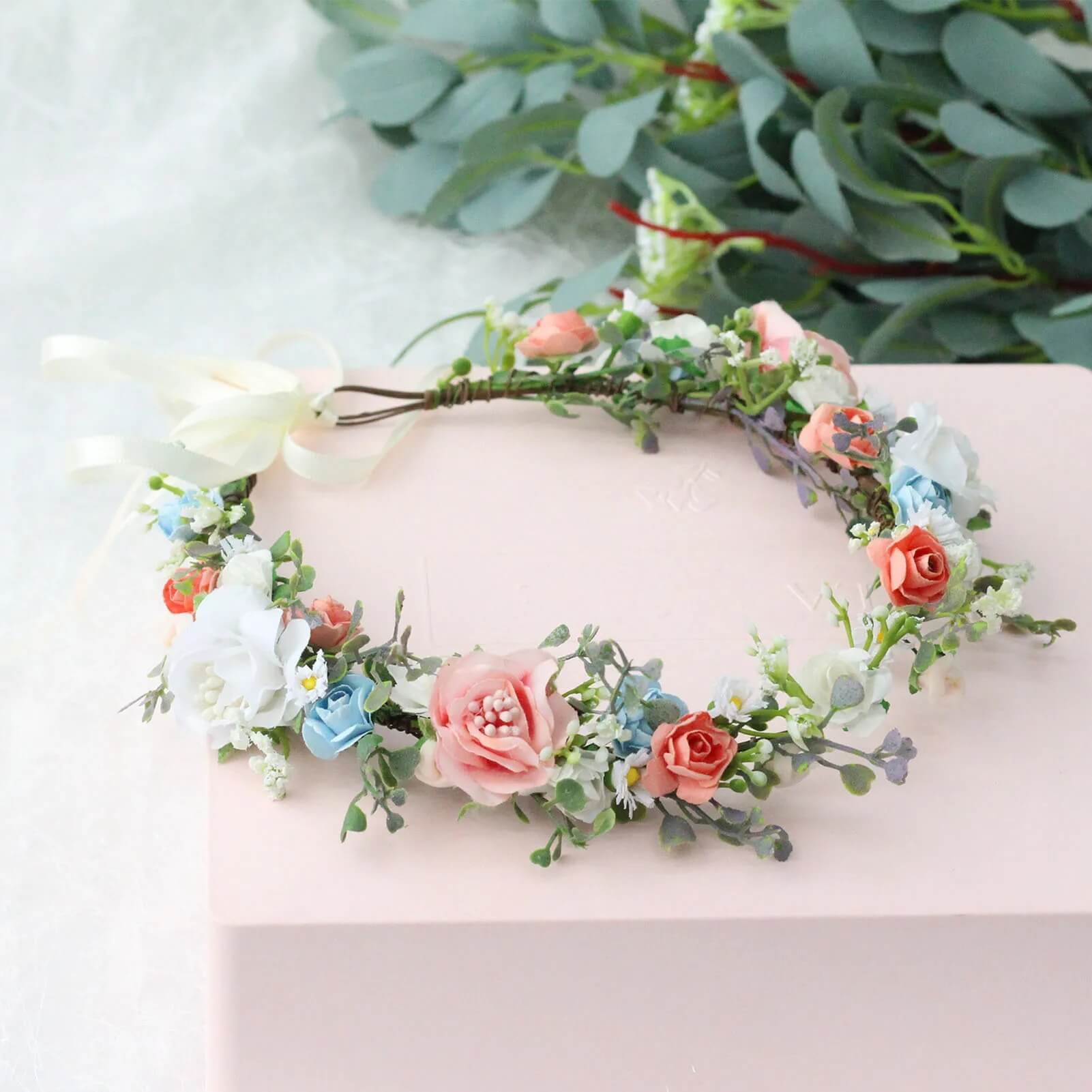Blumenkranz für haare hochzeit 