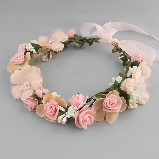 Blumenkranz haare rosa 