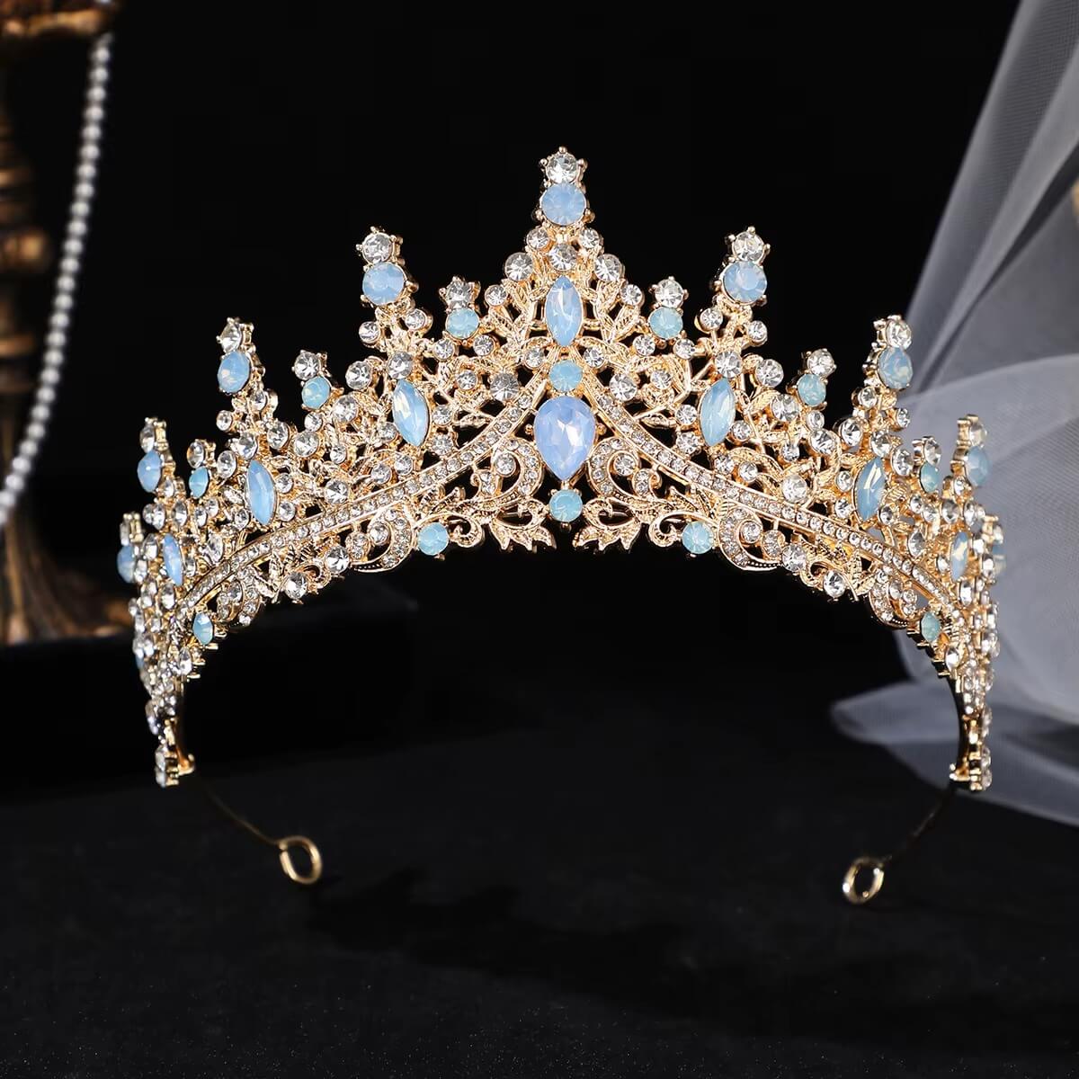 Braut diadem gold 