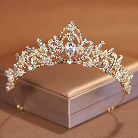 Diadem hochzeit gold 