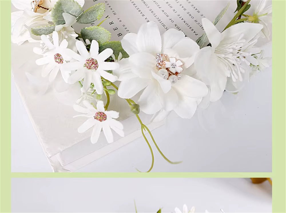 Blumenkranz Haare Weiß